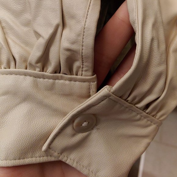 Prologue Long Sleeve Faux Leather Shirtdress - Picture 8 of 11